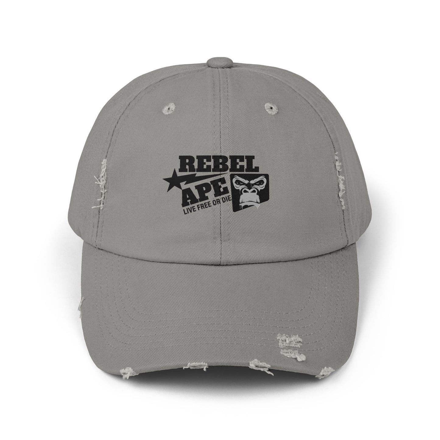 Rebel Ape Logo Distressed Cap