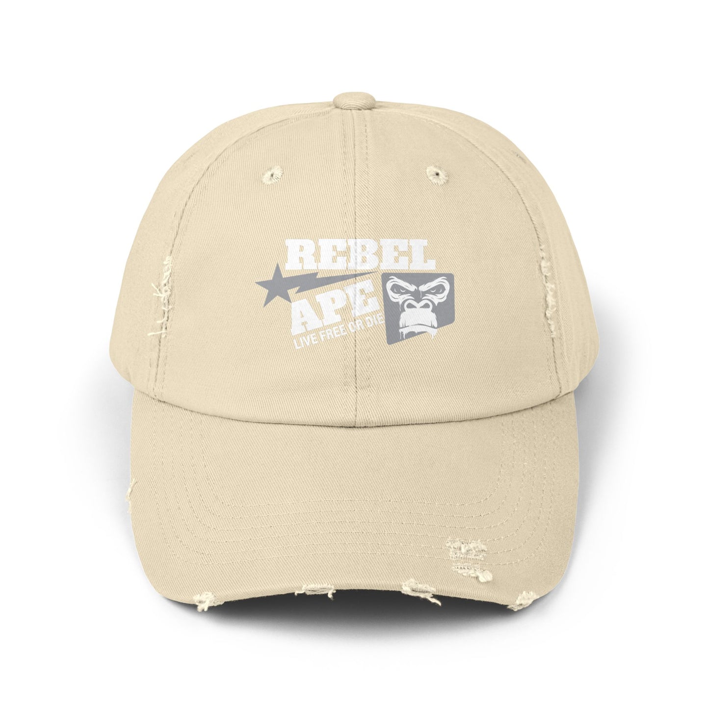 Rebel Ape Logo Distressed Cap