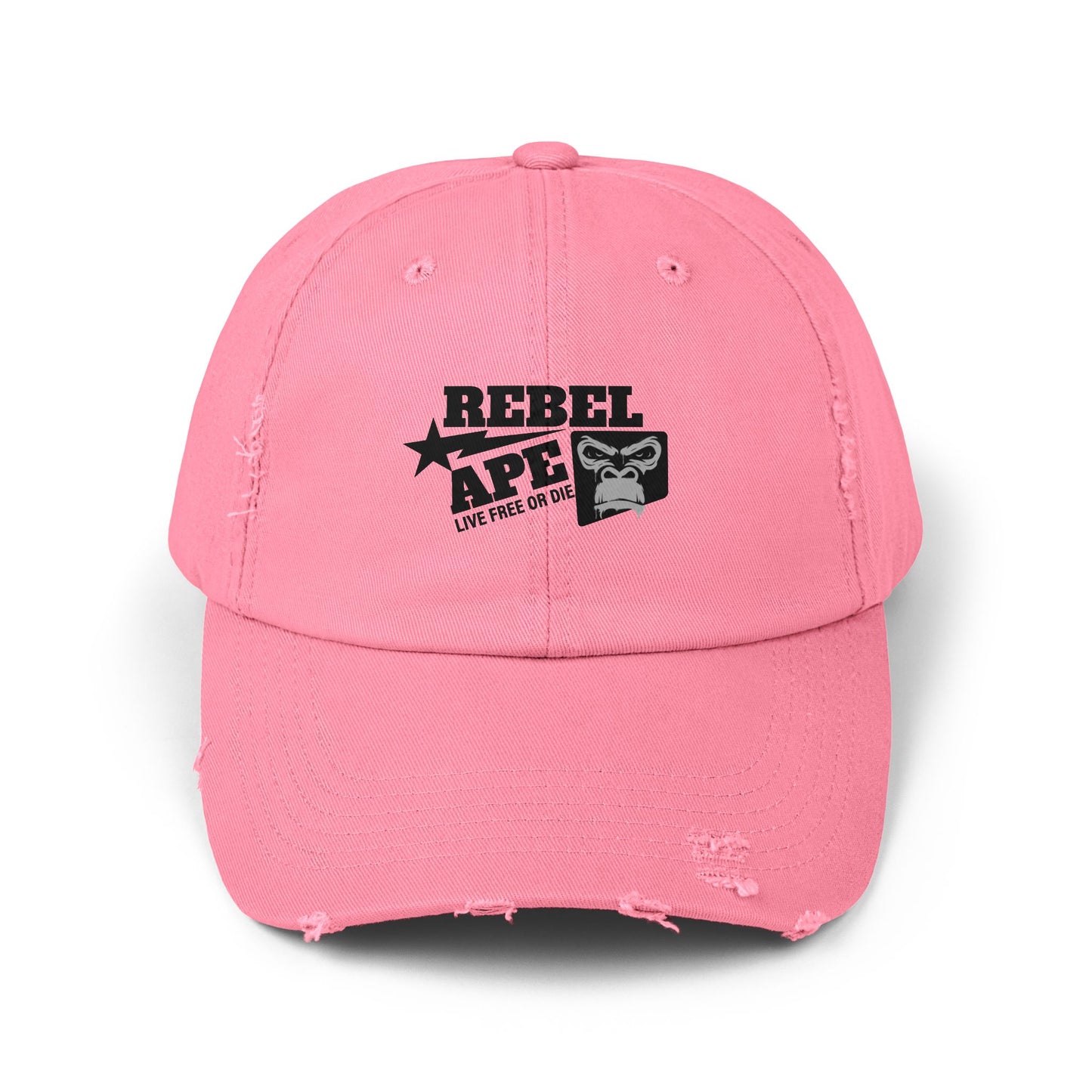 Rebel Ape Logo Distressed Cap