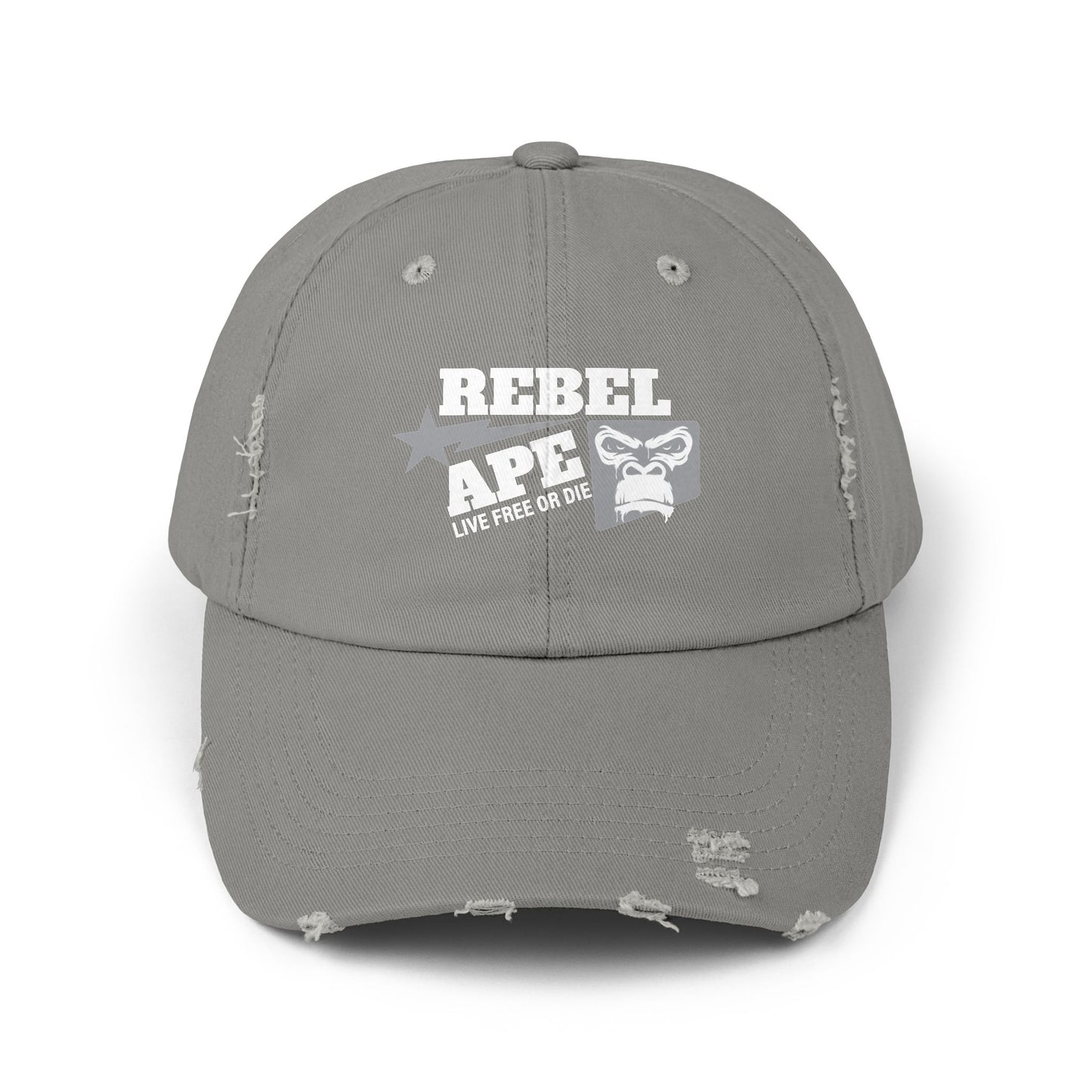 Rebel Ape Logo Distressed Cap