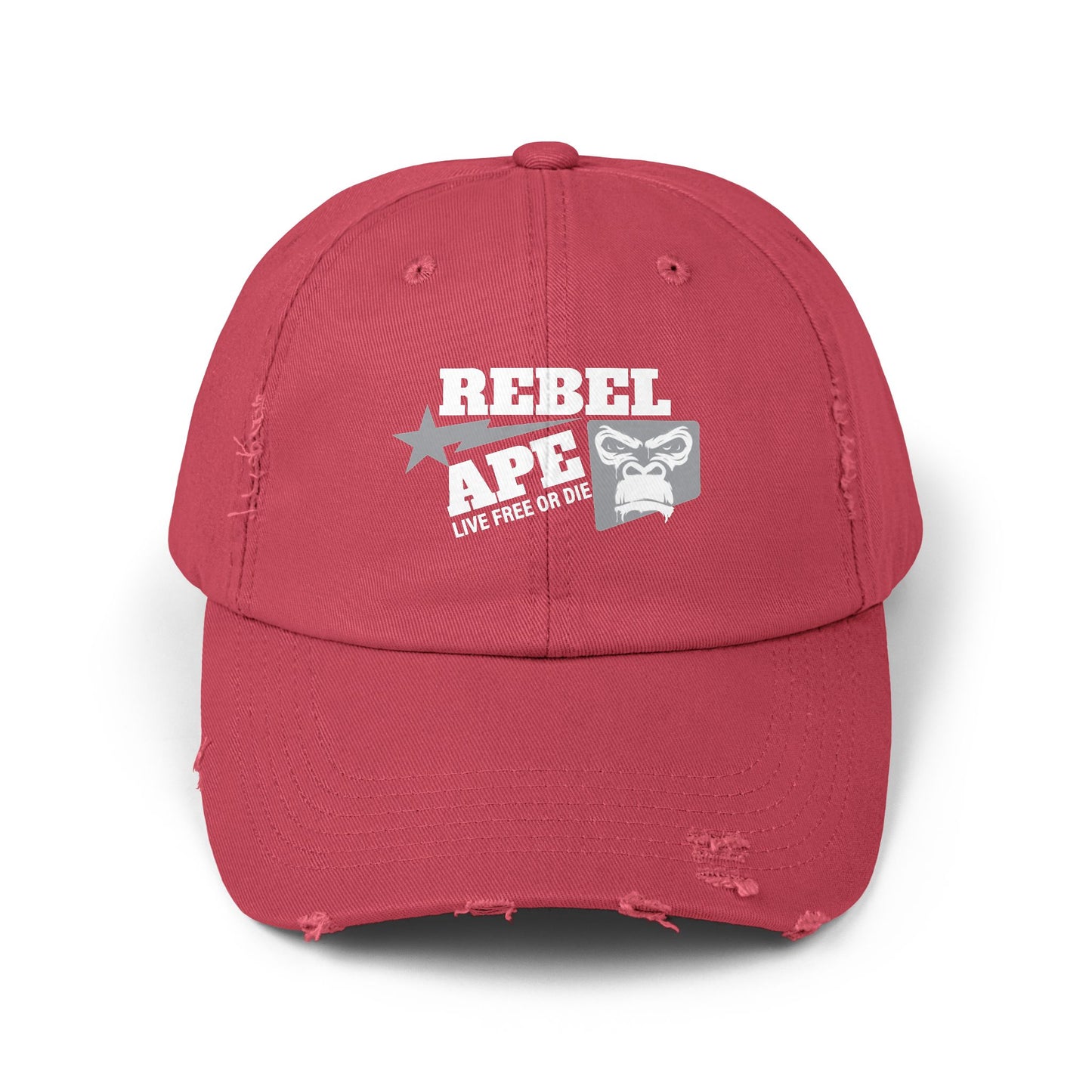 Rebel Ape Logo Distressed Cap