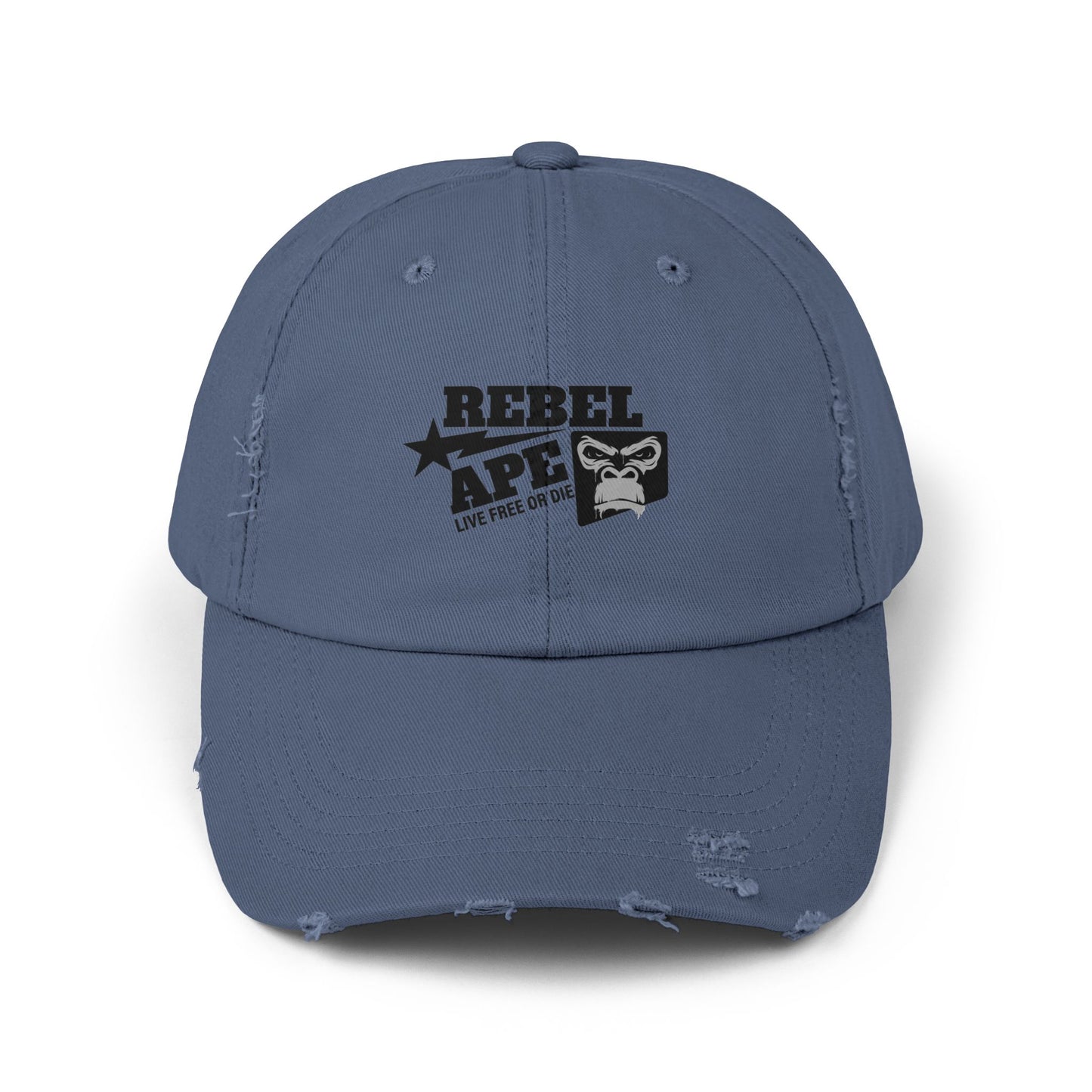 Rebel Ape Logo Distressed Cap