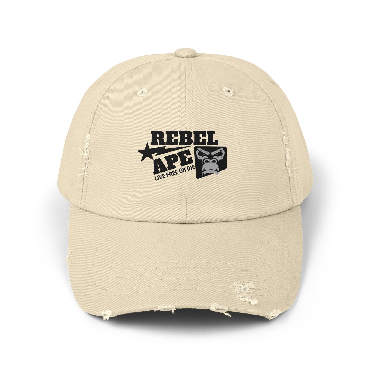 Rebel Ape Logo Distressed Cap