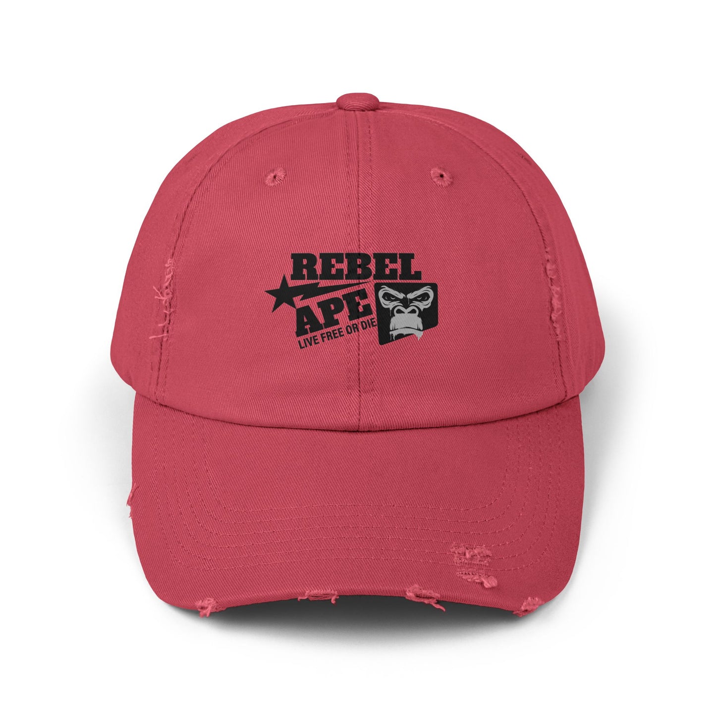 Rebel Ape Logo Distressed Cap